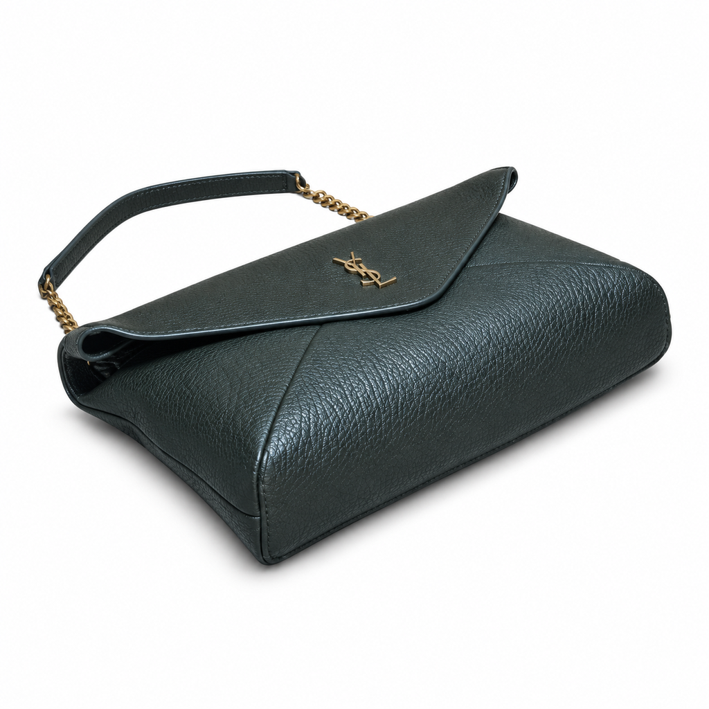 YSL Saint Laurent Envelope Chain Bag Dark Green