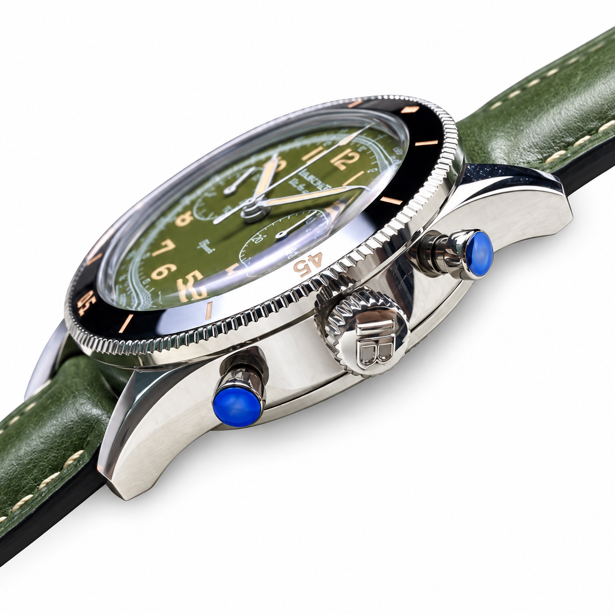 Blancpain Air Command Flyback Chronograph Steel Green Dial Watch