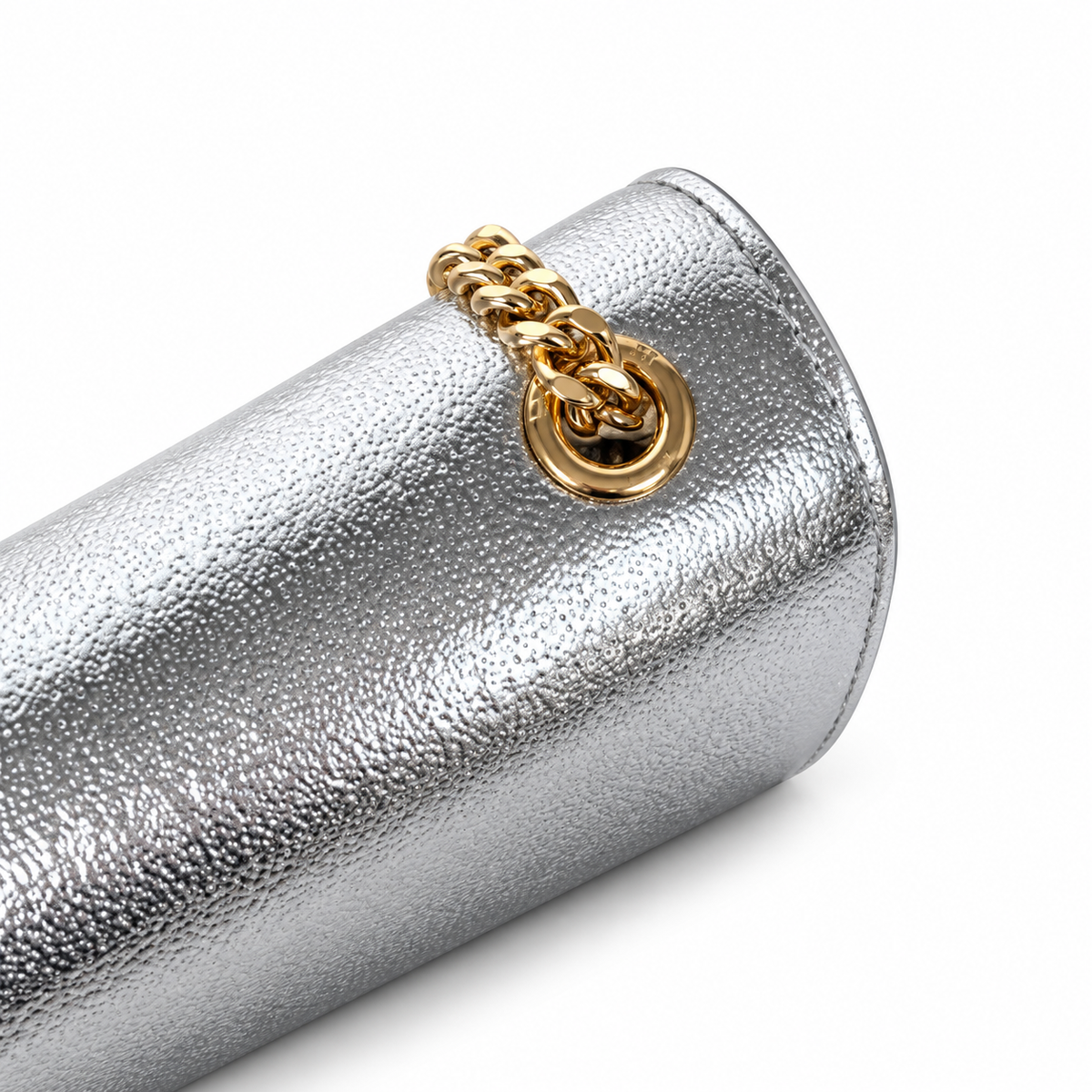 YSL Kate Chain Wallet Silver