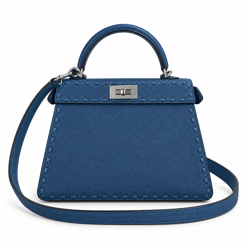 Fendi Classic FF Logo Leather Mini Handbag 20cm