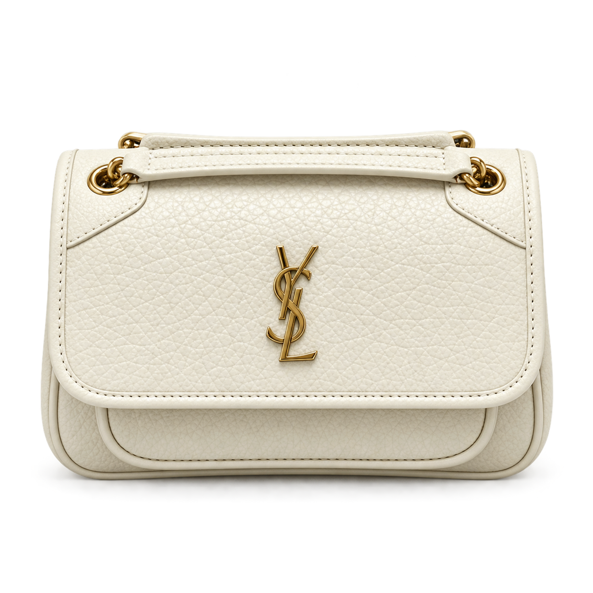 Saint Laurent Niki Medium Top Handle Bag in Crème White