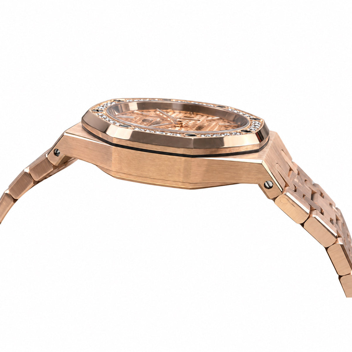Audemars Piguet Royal Oak Automatic Rose Gold Diamond Bezel Women