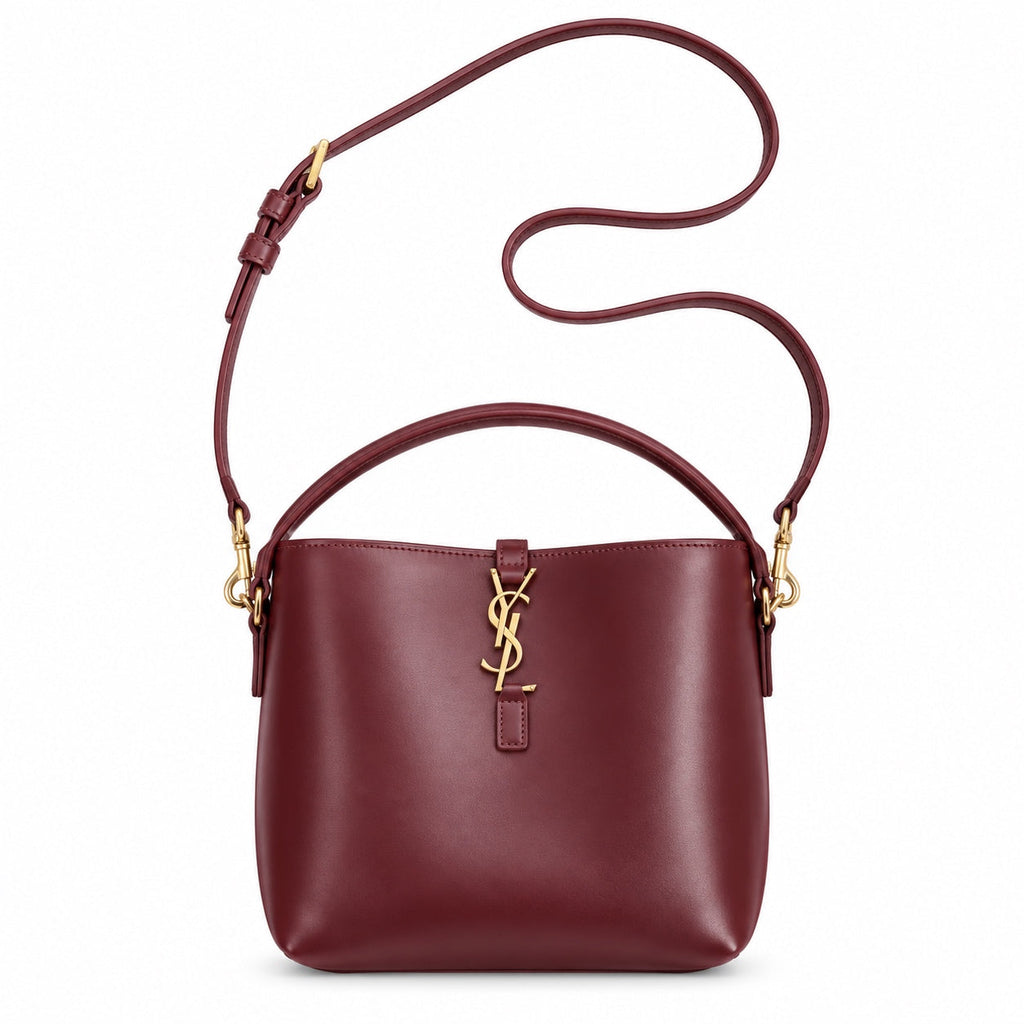 YSL Le 37 Bucket Bag – Burgundy Smooth Leather