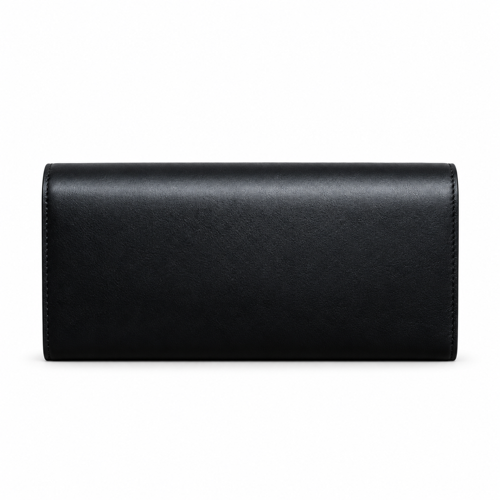 Saint Laurent Cassandre Clutch – Black Leather