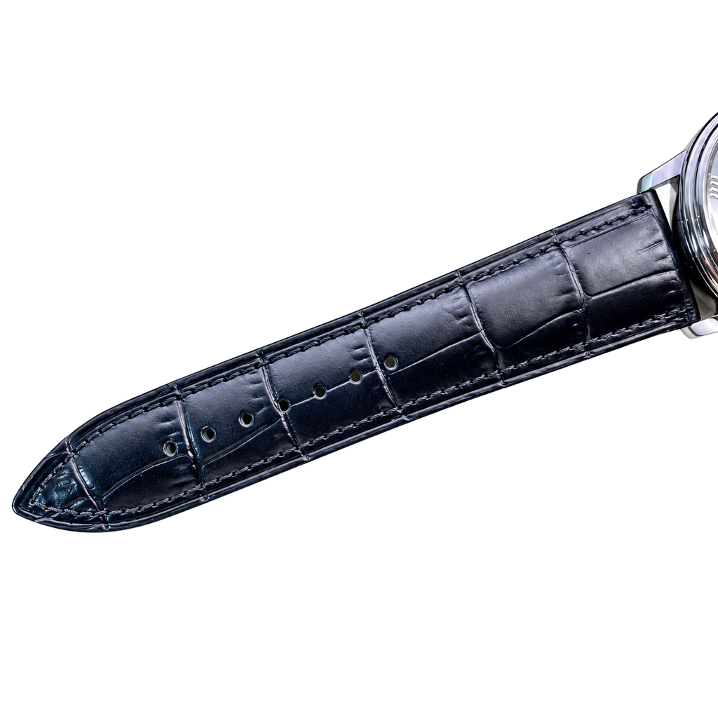Blancpain Villeret Quantième Complet – Steel White Dial Blue Hands Moonphase Calendar Swiss Automatic