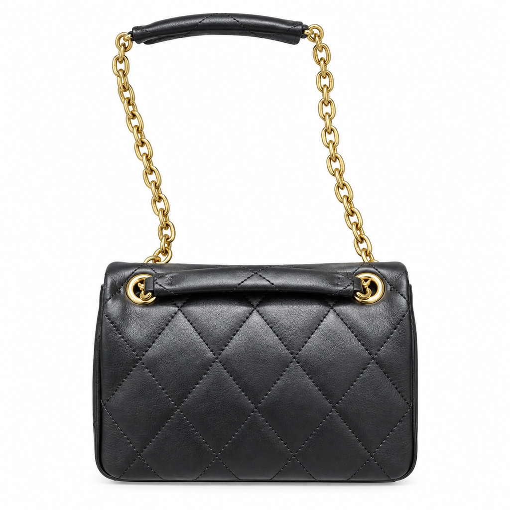 Burberry Noir Elegance Quilted Chain Bag