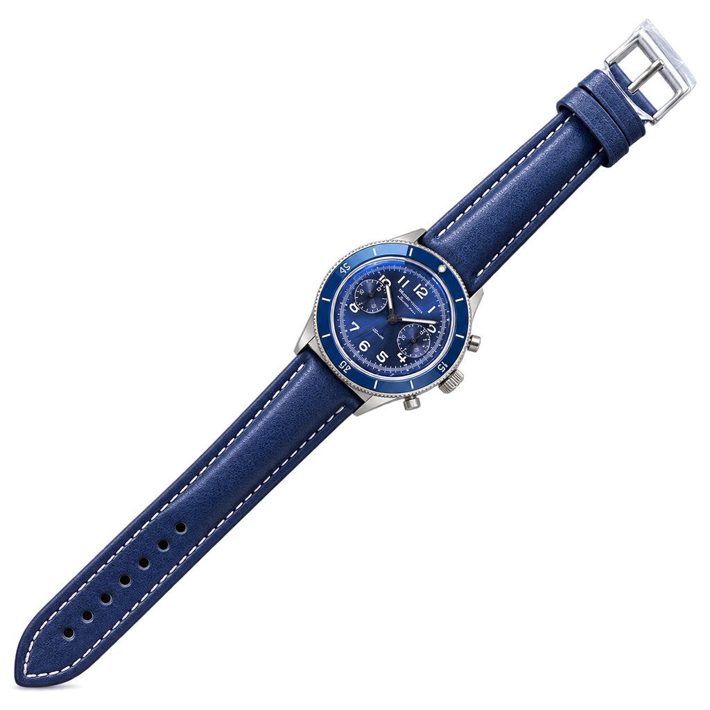 Blancpain Air Command Flyback Chronograph Steel Blue Dial Watch