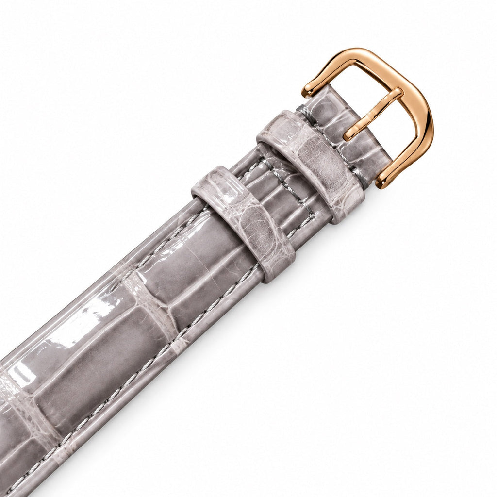 Cartier Ronde Louis Cartier — Rose Gold, White Dial & Grey Alligator Strap