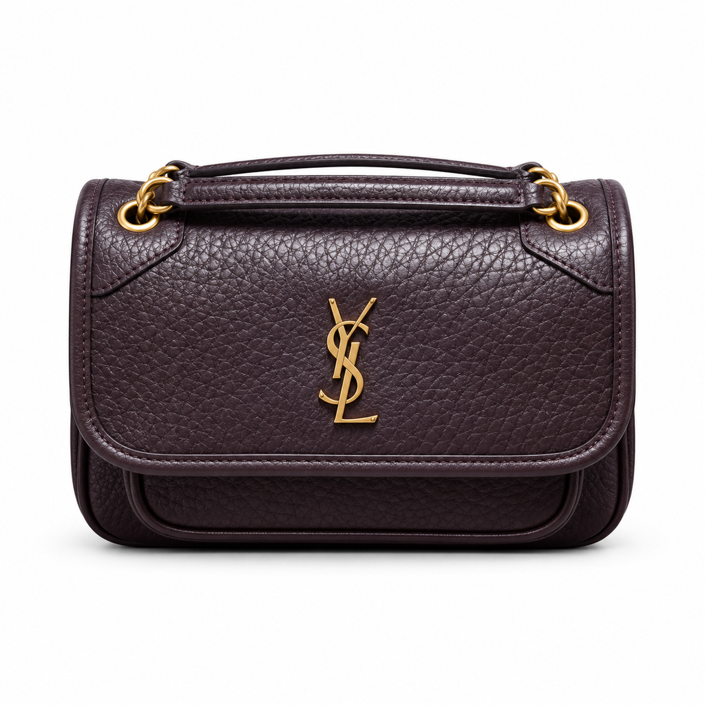 Saint Laurent Niki Medium Top Handle Bag in Dark Plum Aubergine