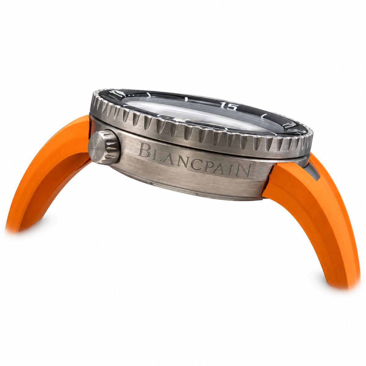 Blancpain Fifty Fathoms Tech Black Dial Orange Rubber Dive Watch