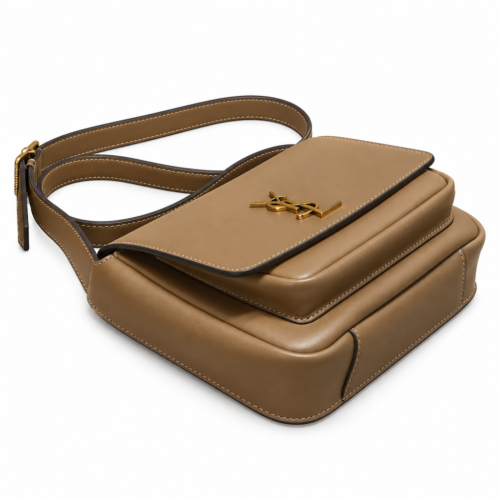 YSL Saint Laurent Solferino Crossbody Bag Taupe
