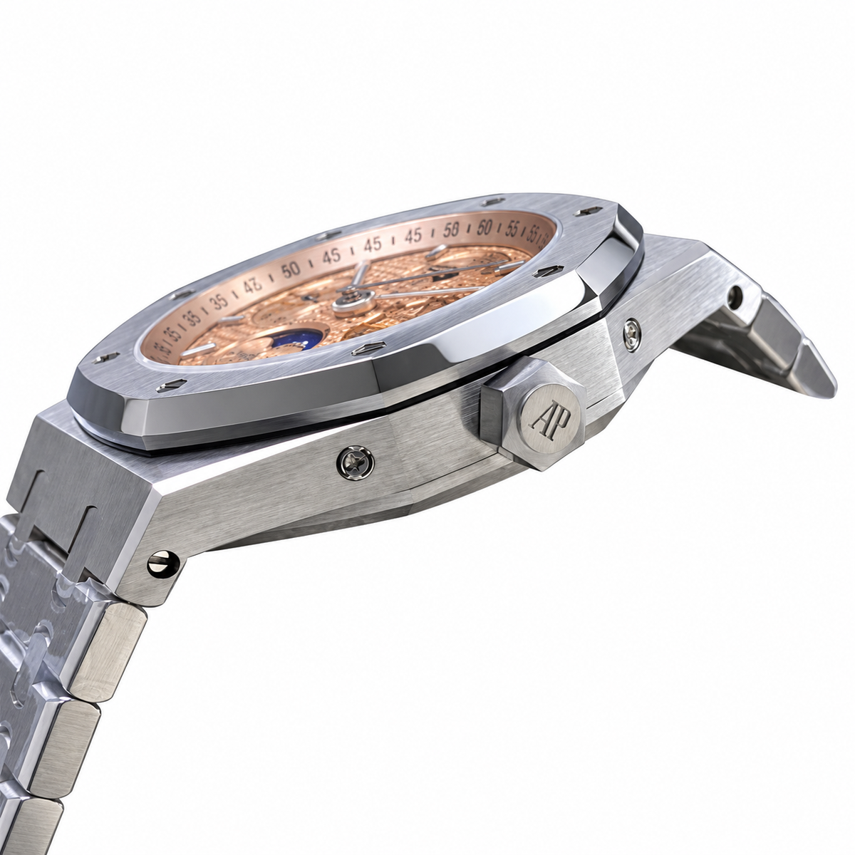 Audemars Piguet Royal Oak Perpetual Calendar Moon Phase Steel Salmon