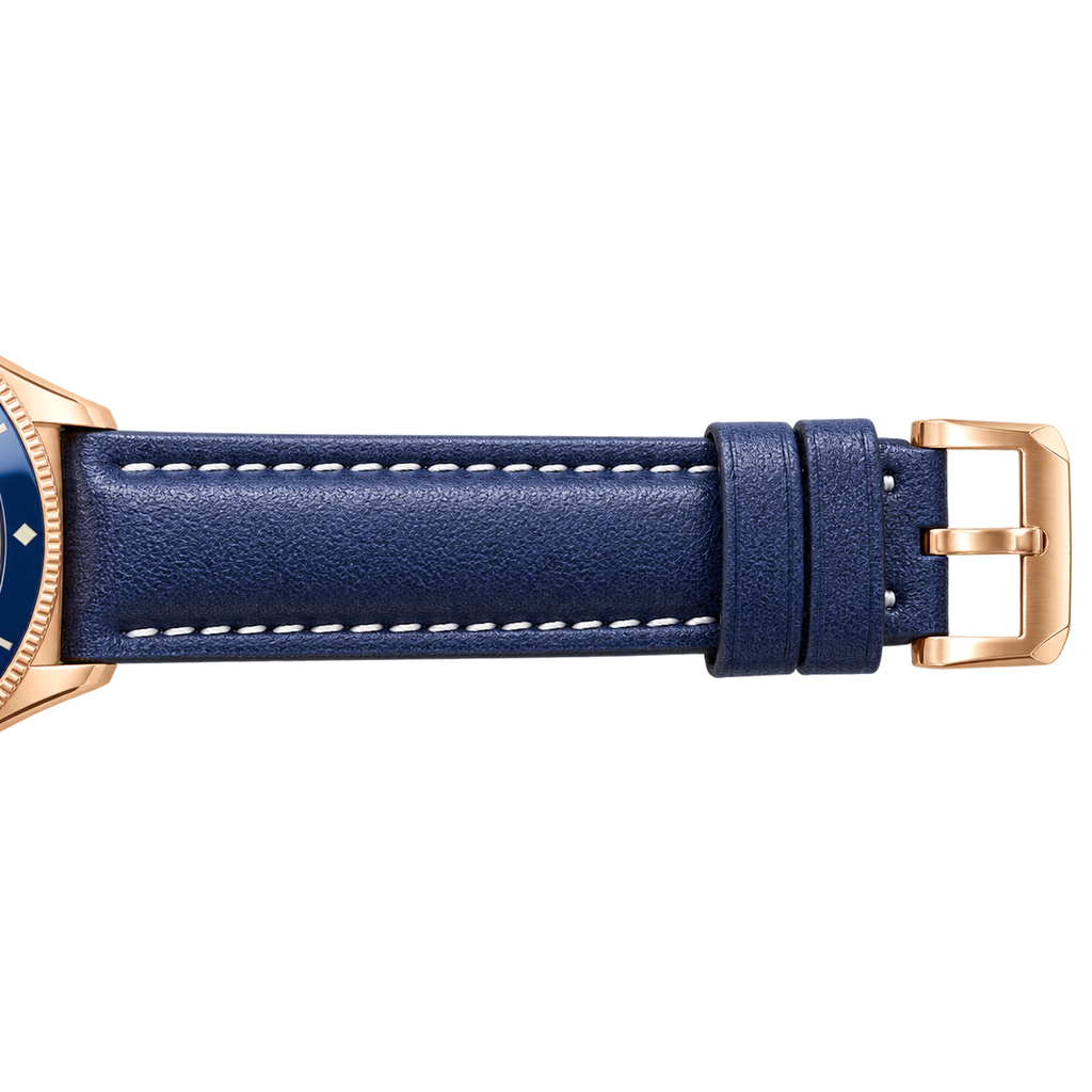 Blancpain Air Command Flyback Chronograph Rose Gold Blue Watch