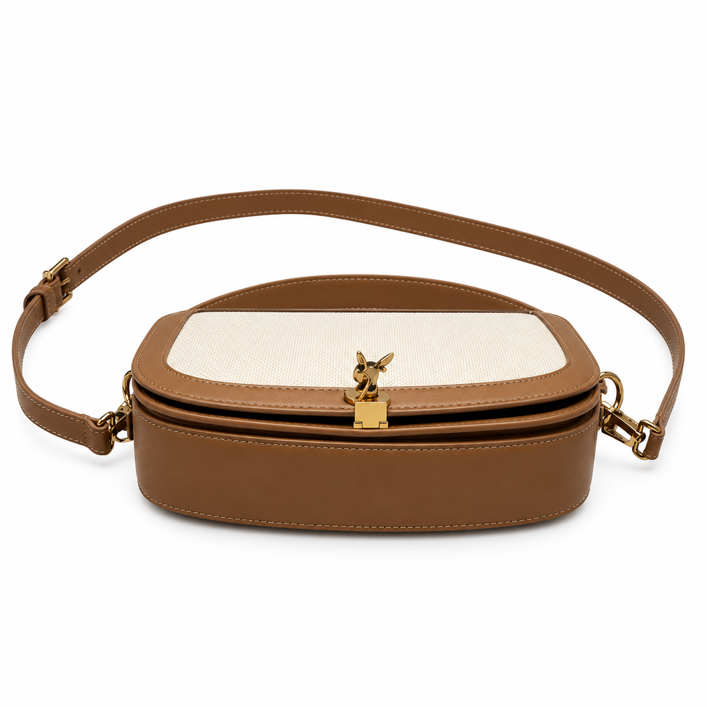 Saint Laurent Solferino Bag – Canvas & Tan Leather
