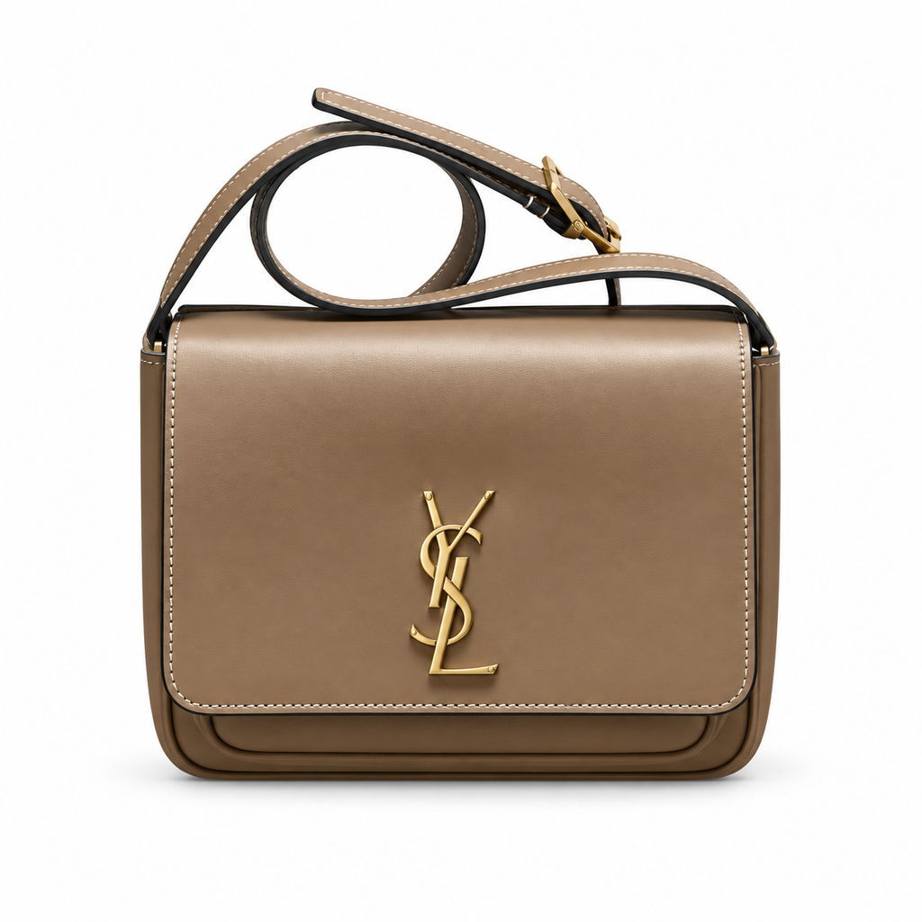 YSL Saint Laurent Solferino Crossbody Bag Taupe