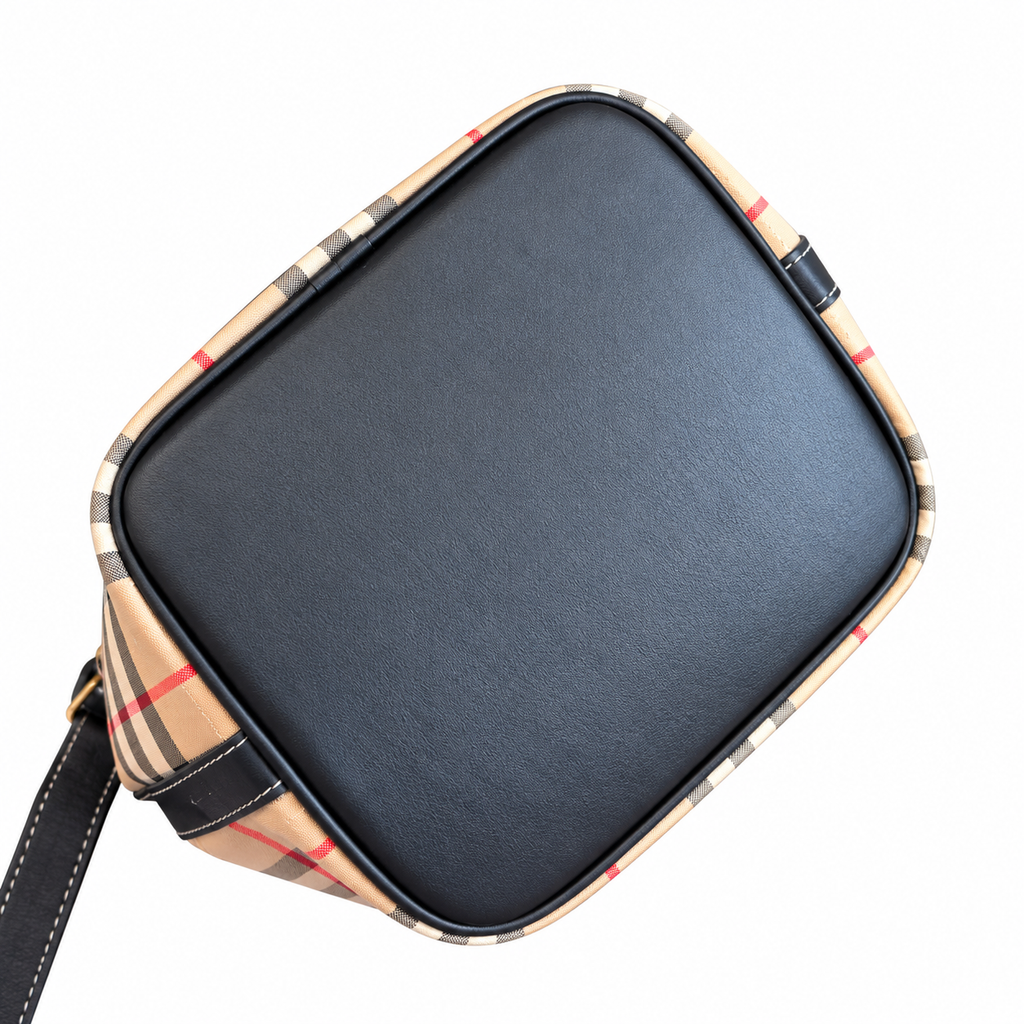 Burberry Heritage Check Compact Bucket Bag