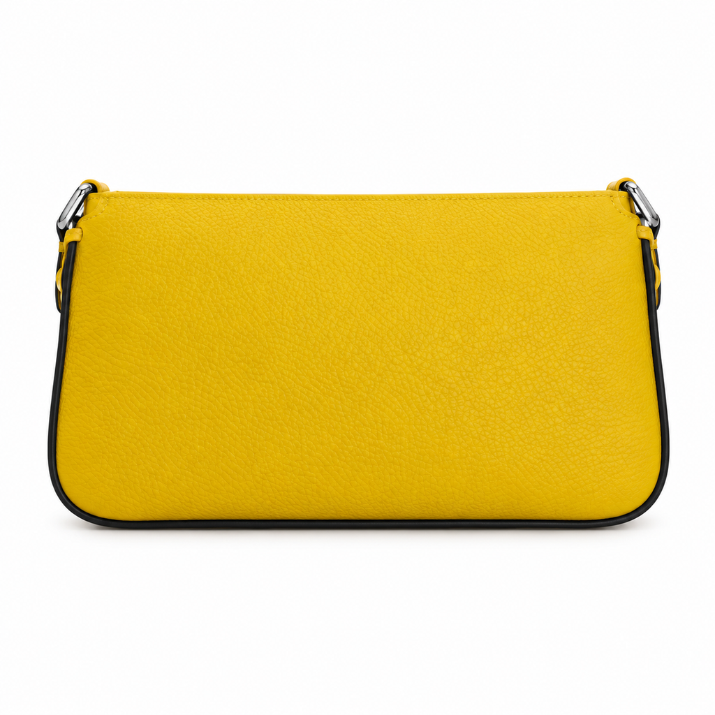 Fendi FF Baguette Shoulder Bag – Jacquard Canvas & Leather Trim, Flap Closure, 19.5cm