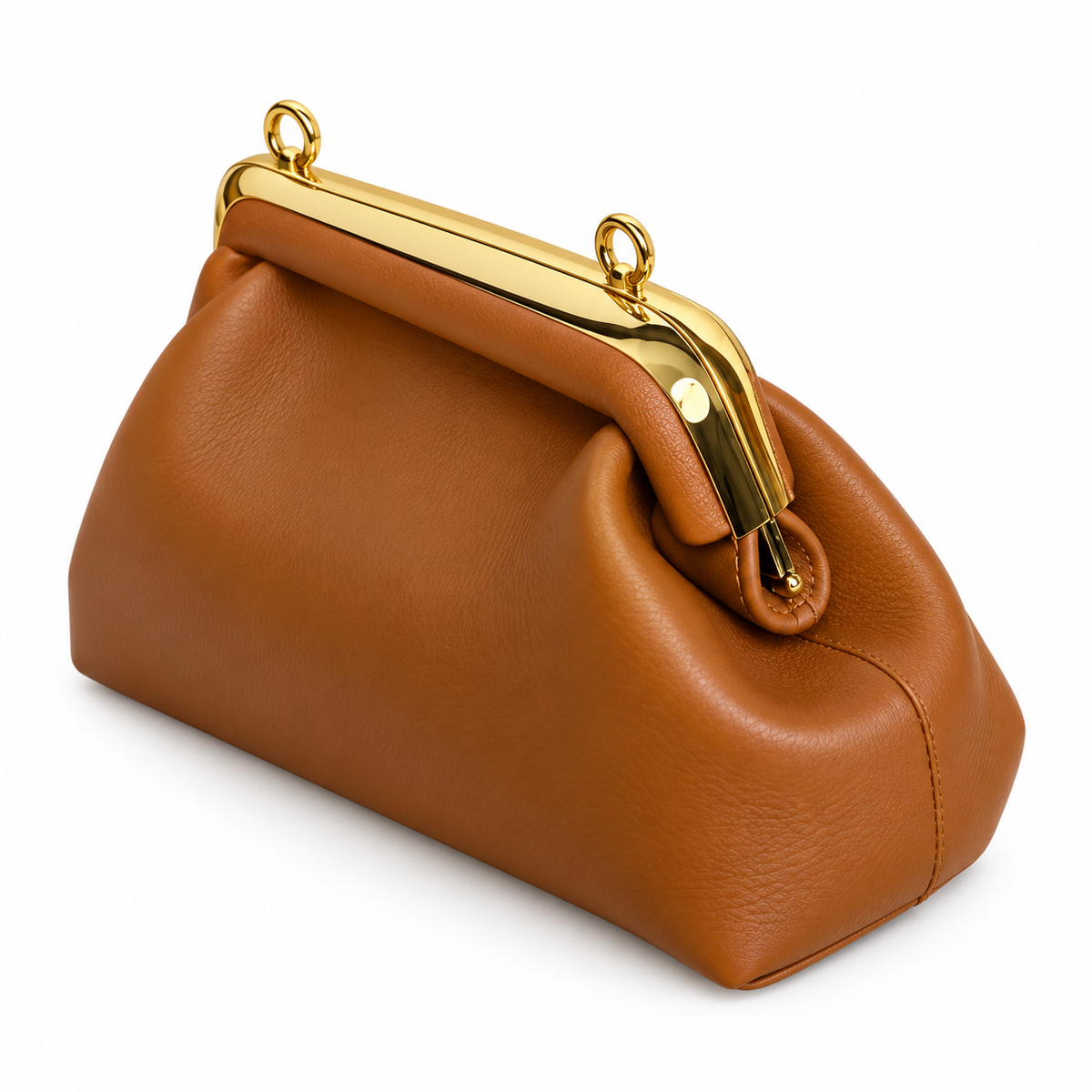Fendi Classic FF Logo Leather Shoulder Bag 9.5x26x18cm