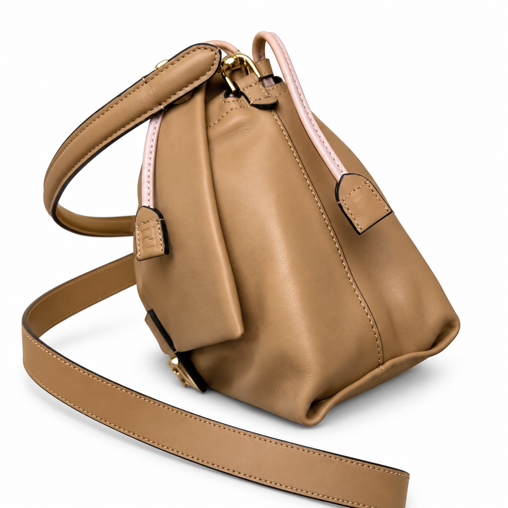 Fendi FF Mini Crossbody Bag – Jacquard Canvas & Gold Hardware, Adjustable Strap, 31.5cm