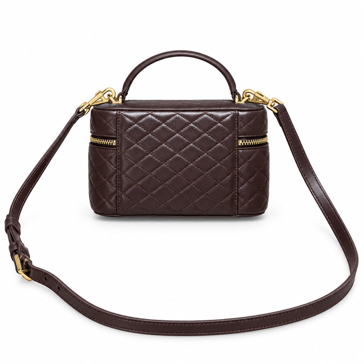 YSL Gaby Vanity Bag – Dark Brown Quilted Leather