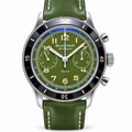 Blancpain Air Command Flyback Chronograph Steel Green Dial Watch