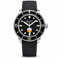 Blancpain Fifty Fathoms No Rad Black Lume Dots Power Reserve Rubber Diver Watch