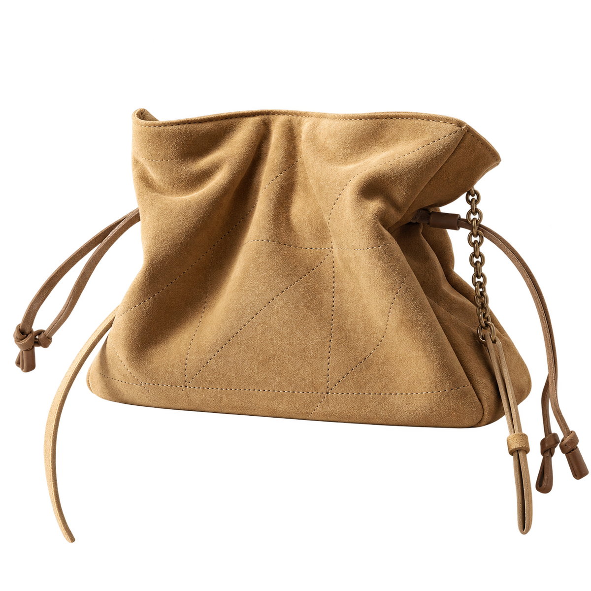 Saint Laurent Calypso Bag – Camel Suede