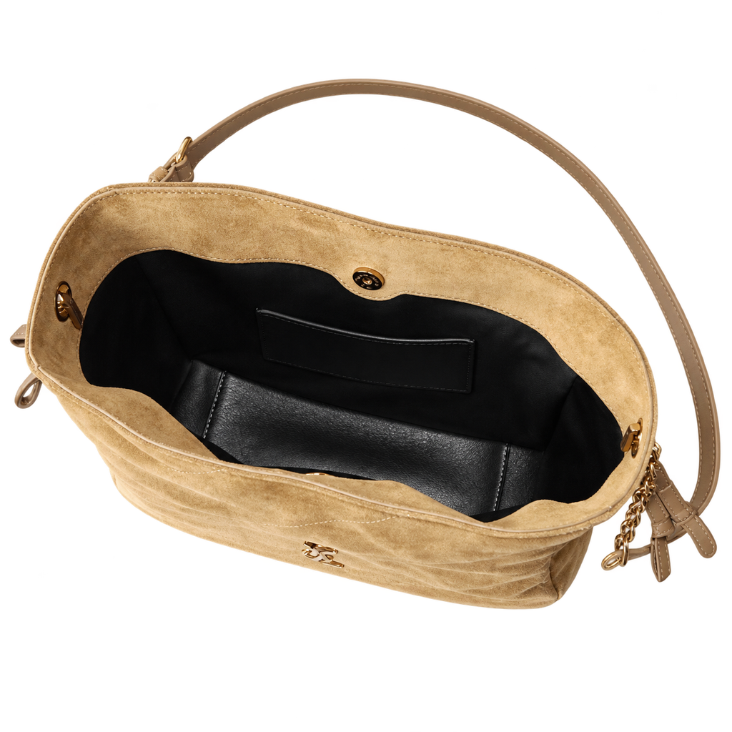 Saint Laurent Calypso Bag – Camel Suede