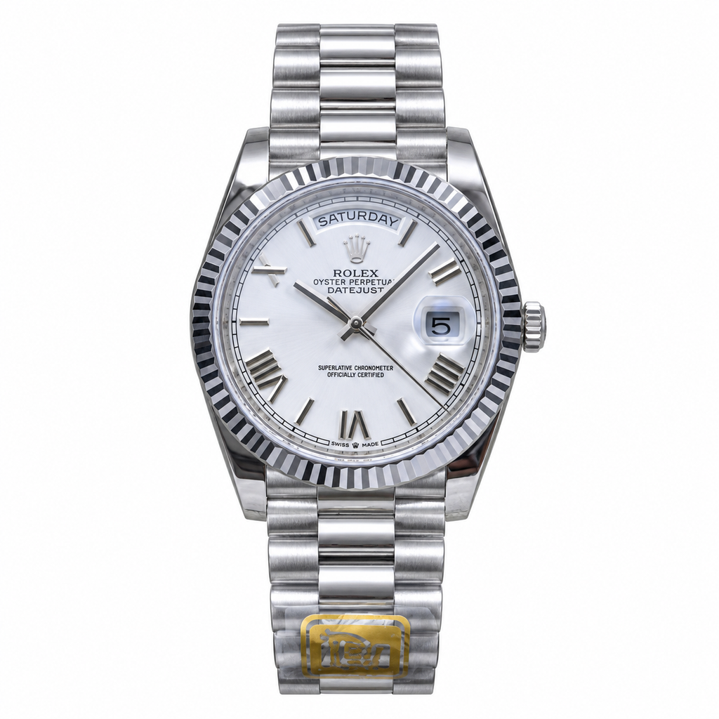 Rolex 40mm Automatic Luxury Watch | Sapphire Crystal | 100M Water Resistant | Men's Swiss Timepiece