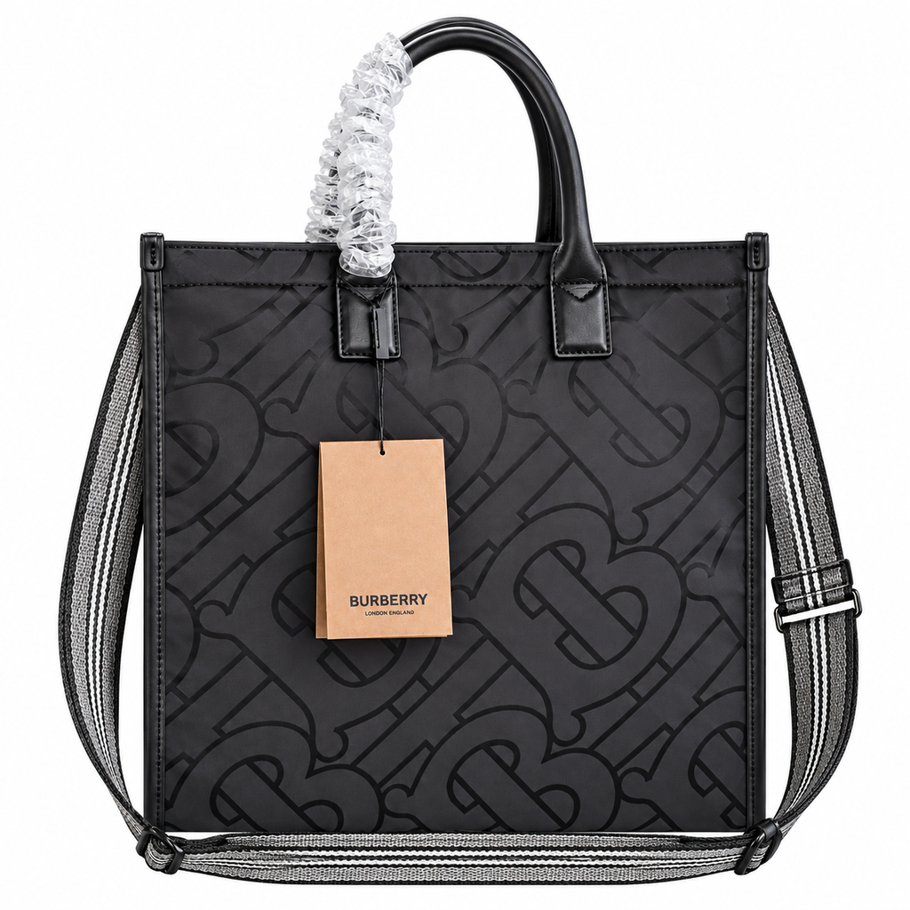Burberry Midnight Monogram Black Tote Handbag